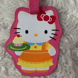 Hello kitty luggage tag vintage